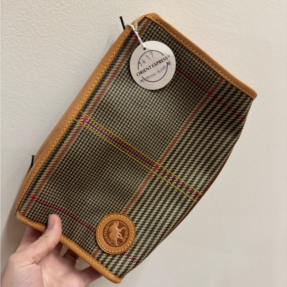 Hunting World never used with tags Scottish plaid leather clutch bag. - Picture 10 of 11